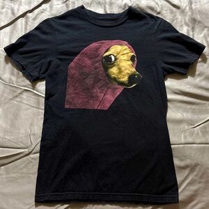 Nervous Chihuahua Dog In A Hoodie Meme Boyfriend Fit Girls T-Shirt - Small